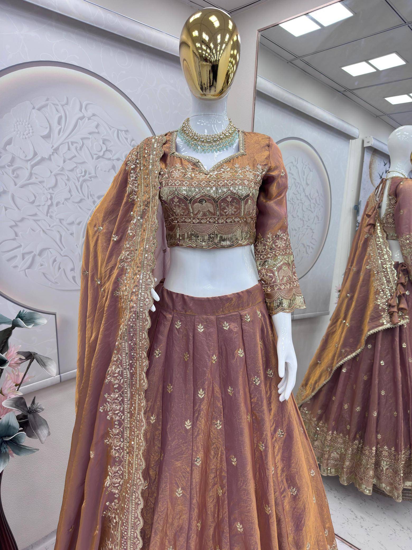 NEW Launching Designer SSC 703 Silk Cream Indian lehenga choli in Hyderabad